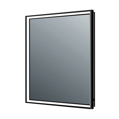 Plum&clay Solstice Black Led Illuminated Backlit Bathroom Mirror (H)800mm (W)600mm - image 1