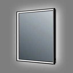 Plum&clay Solstice Black Led Illuminated Backlit Bathroom Mirror (H)800mm (W)600mm - thumbnail 2