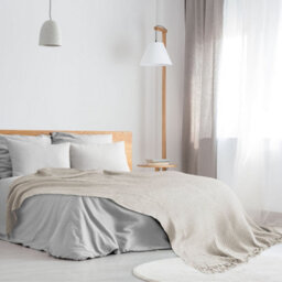 "Emma Barclay Honeycomb Throw Over Blanket 70"" X 100"" Ivory" - thumbnail 7