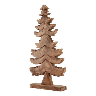 Natural Wooden Large Christmas Tree - Rustic Holiday Decor Centerpiece - image 1
