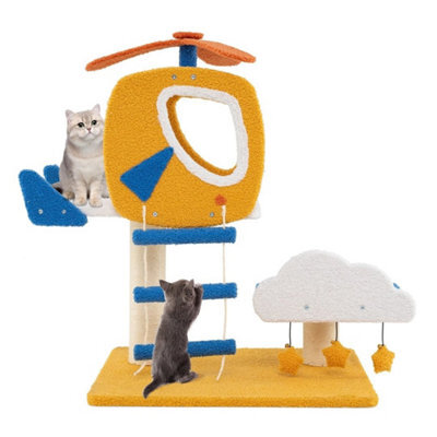 Aviation Themed Cat Tree For Indoor Cats Small Cat Tower - image 1