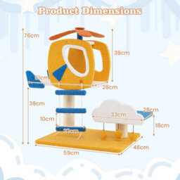 Aviation Themed Cat Tree For Indoor Cats Small Cat Tower - thumbnail 2