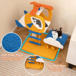 Aviation Themed Cat Tree For Indoor Cats Small Cat Tower - thumbnail 4