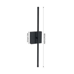 Living And Home 60 Cmh Black Rechargeable Dimmable Led Wall Light, Square Base, With Remote Control - thumbnail 6