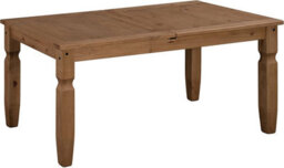 Mercers Furniture Corona Small Extending Dining Table Solid Wood Pine Wooden Extendable Kitchen With Mexican Styling