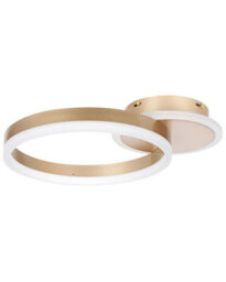 Beliani Led Ring Ceiling Lamp Gold Aluminium Minimalist Circle With Round Base - Warm White Integrated Led, 38Cm. - thumbnail 2