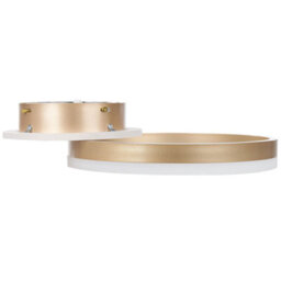 Beliani Led Ring Ceiling Lamp Gold Aluminium Minimalist Circle With Round Base - Warm White Integrated Led, 38Cm. - thumbnail 3