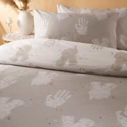 Furn. Be Kind Abstract Reversible Duvet Cover Set, King, Grey - thumbnail 2