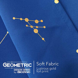 Deconovo Blackout Eyelet Curtains, Gold Constellation Printed Curtains For Living Room, 66 X 90 Inch(W X L), Royal Blue, 2 Panels - thumbnail 5