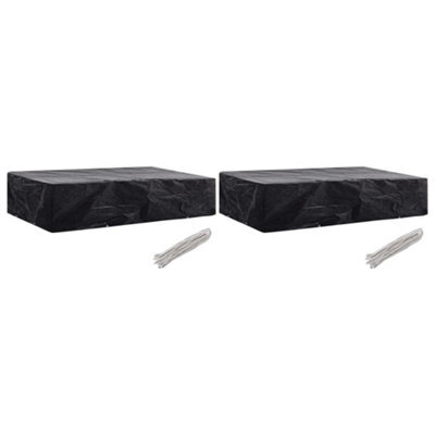 Walplus Garden Sunlounger Cover 2 Pcs 8 Eyelets 218X77X55 Cm - image 1