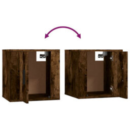 Walplus 3 Piece Tv Cabinet Set Smoked Oak Engineered Wood - thumbnail 7