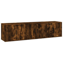 Walplus 3 Piece Tv Cabinet Set Smoked Oak Engineered Wood - thumbnail 2