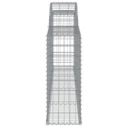 Berkfield Arched Gabion Baskets 10 Pcs 300X30X80/100 Cm Galvanised Iron - thumbnail 5