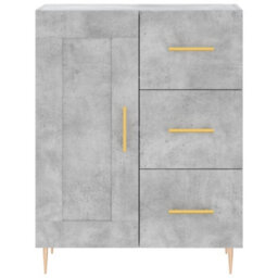 Berkfield Elegant Highboard Concrete Grey 69.5X34X180 Cm Engineered Wood - thumbnail 8