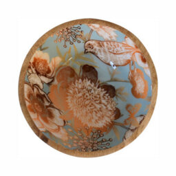 Artisan Furniture Solid Wood Floral Bird Bowl Set Of 2 - thumbnail 4
