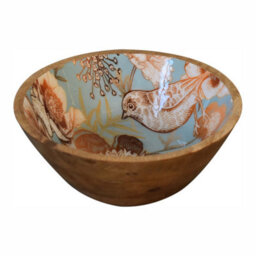 Artisan Furniture Solid Wood Floral Bird Bowl Set Of 2 - thumbnail 7