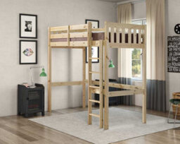 Strictly Beds And Bunks Eldon Heavy Duty Pine High Sleeper Bunk Bed, 3Ft Single - thumbnail 1