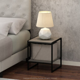 Walplus Camnus Modern Living Side Table, French Oak Grey Finish For Home Décor - thumbnail 6