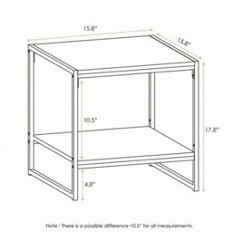 Walplus Camnus Modern Living Side Table, French Oak Grey Finish For Home Décor - thumbnail 2