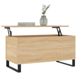 Berkfield Coffee Table Sonoma Oak 90X44.5X45 Cm Engineered Wood - thumbnail 3