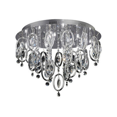 Luminosa Lighting Luminosa Solana Ceiling 18 Light G4 Polished Chrome/crystal, Not Led/cfl Compatible - image 1