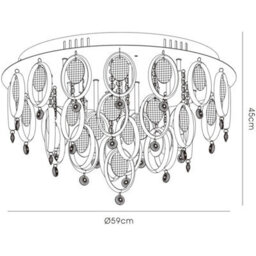 Luminosa Lighting Luminosa Solana Ceiling 18 Light G4 Polished Chrome/crystal, Not Led/cfl Compatible - thumbnail 3