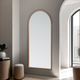 Yearn Oak Full Length Arched Wall Mirror 180X80Cm