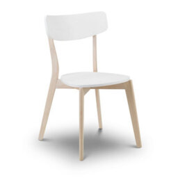 Oakham Portland Premium White And Oak Dining Chairs - Set Of 2 - thumbnail 2