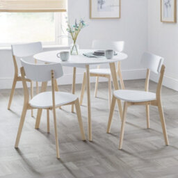 Oakham Portland Premium White And Oak Dining Chairs - Set Of 2 - thumbnail 5