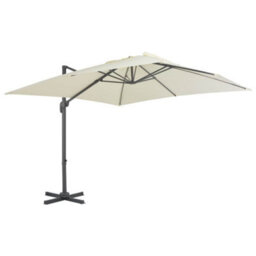 Walplus Cantilever Garden Parasol With Aluminium Pole 300X300 Cm Sand - thumbnail 1