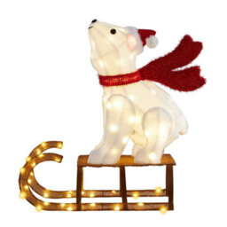 Christmas Sleigh Polar Bear Yard Decorations In/outdoor Holiday Decor - thumbnail 5