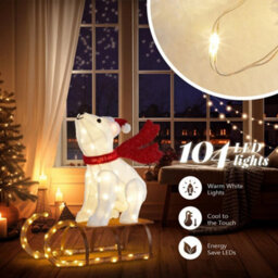 Christmas Sleigh Polar Bear Yard Decorations In/outdoor Holiday Decor - thumbnail 2