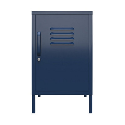 Dorel Home Bradford Metal Locker End Table Navy - image 1