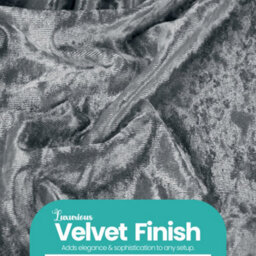 Neel Blue Pack Of 10 Velvet Chair Band Glitz Shiny Fabric Strechy Chair Band Sash, Silver - thumbnail 5