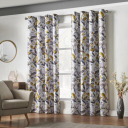Luxury Living Gi Printed Ring Top Curtains Ochre - thumbnail 2