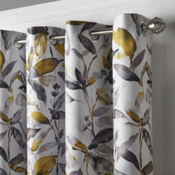 Luxury Living Gi Printed Ring Top Curtains Ochre - thumbnail 4