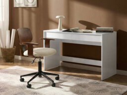 Beliani Home Office Desk Rondane White 110 Cm 50 Cm - thumbnail 2