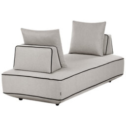 Beliani Chaise Longue Seillans Fabric Light Grey - thumbnail 5