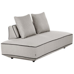 Beliani Chaise Longue Seillans Fabric Light Grey - thumbnail 4