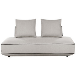 Beliani Chaise Longue Seillans Fabric Light Grey - thumbnail 1