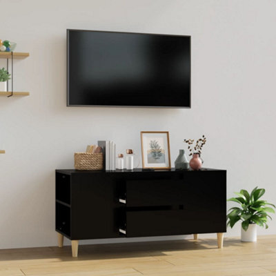 Berkfield Tv Cabinet Black 102X44.5X50 Cm Engineered Wood - image 1