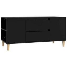 Berkfield Tv Cabinet Black 102X44.5X50 Cm Engineered Wood - thumbnail 2