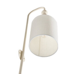 Beliani Wall Lamp Beige Fabric Drum Shade, Iron Frame, Mid-Century Style, 18 X 78 Cm - thumbnail 4