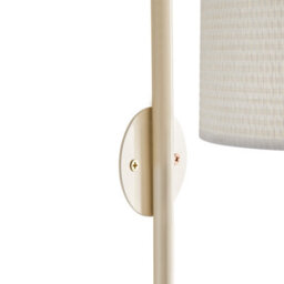 Beliani Wall Lamp Beige Fabric Drum Shade, Iron Frame, Mid-Century Style, 18 X 78 Cm - thumbnail 5