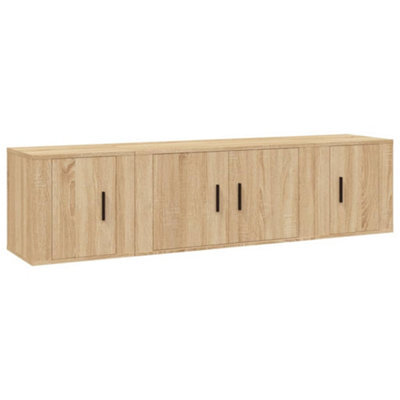 Berkfield Classic 3 Piece Tv Cabinet Set Sonoma Oak Engineered Wood - image 1