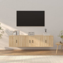 Berkfield Classic 3 Piece Tv Cabinet Set Sonoma Oak Engineered Wood - thumbnail 2