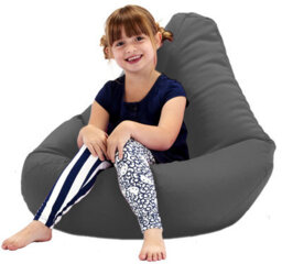 Beautiful Beanbags Kids Highback Beanbag Indoor Or Outdoor Bean Bag For Children Ready Filled - Grey - thumbnail 1
