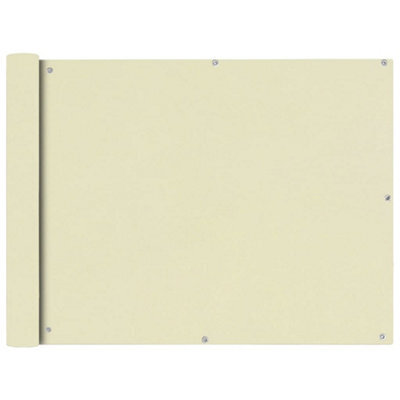 Berkfield Balcony Screen Oxford Fabric 90X600 Cm Cream - image 1