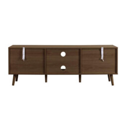 Herringford Large Tv Unit Entertainment Stand Walnut Parquet Design - thumbnail 9