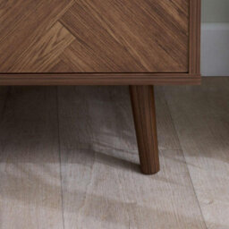 Herringford Large Tv Unit Entertainment Stand Walnut Parquet Design - thumbnail 4